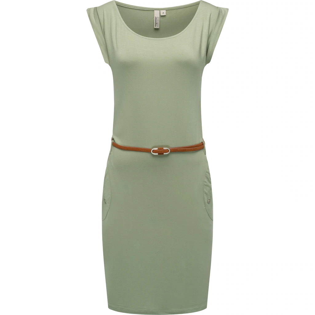 Ragwear Sommerkleid »Tagg« Damen Kurzarm-Kleid mit Taillengürtel und Taschen