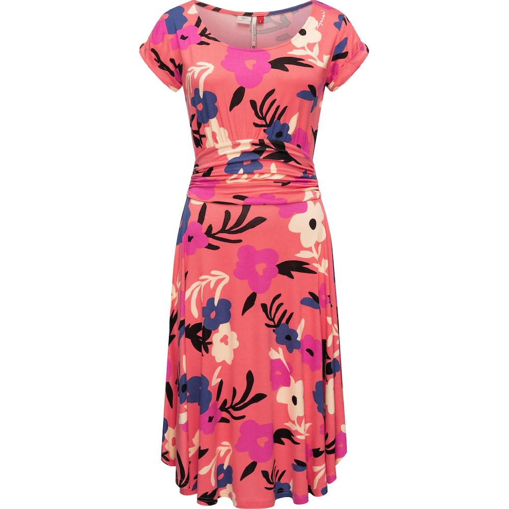 Ragwear Sommerkleid »Yvone Flowers« Leichtes Jersey-Kleid mit Taillengürtel