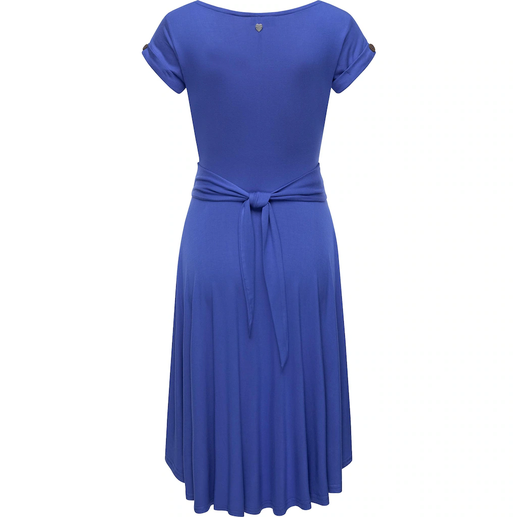 Ragwear Sommerkleid »Yvone Solid« Leichtes Jersey-Kleid Mit Taillengürtel