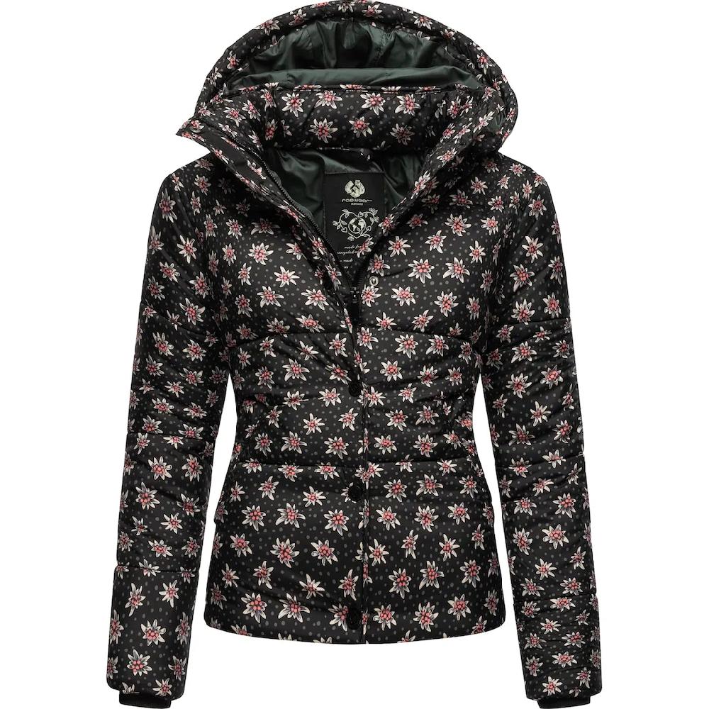 Ragwear Steppjacke »Relive Remake« mit Kapuze Modische cropped Winter Kurzjacke aus recycelten Materialien