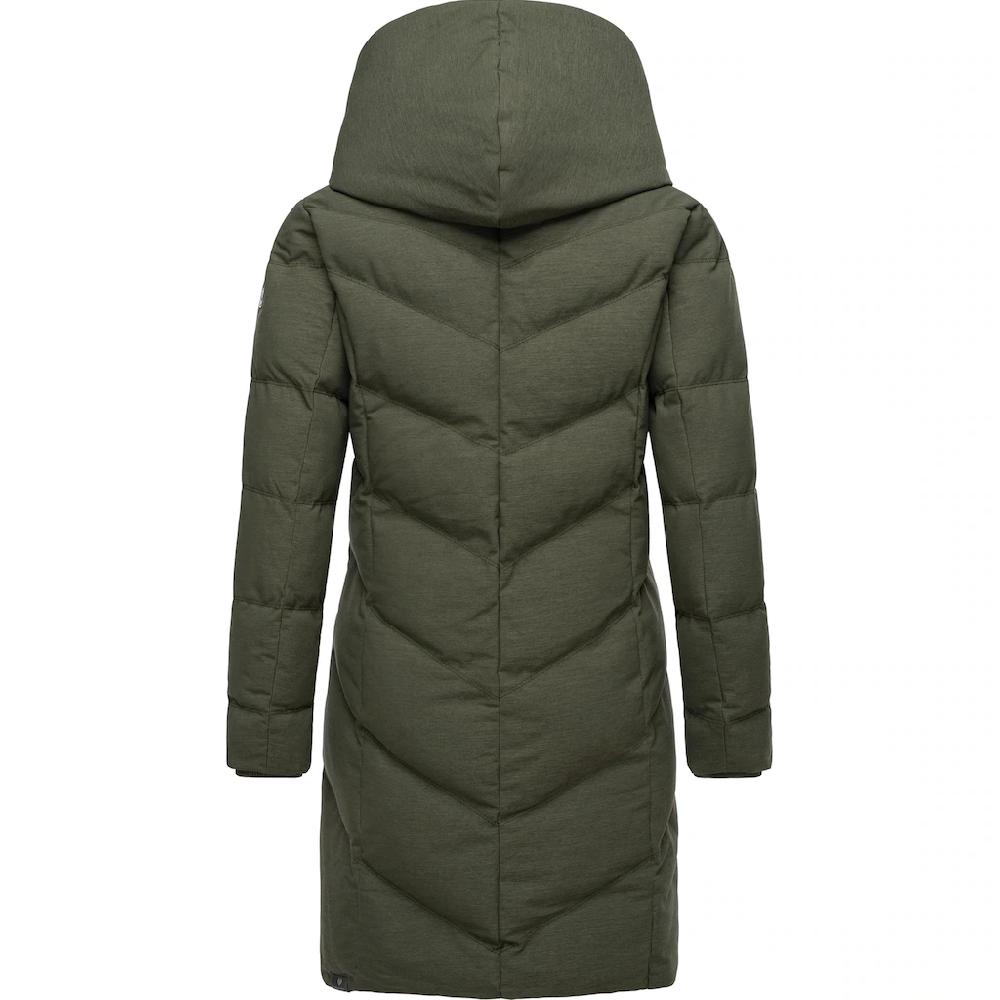 Ragwear Steppmantel »Natalka Cosy« Damen Wintermantel Mit Flauschigem Kunstfell Am Kragen