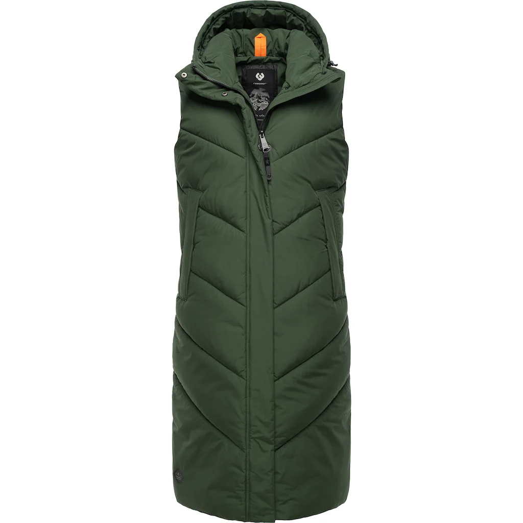 Ragwear Steppweste »Suminka Vest« Wasserdichte Lange Damen Winterweste