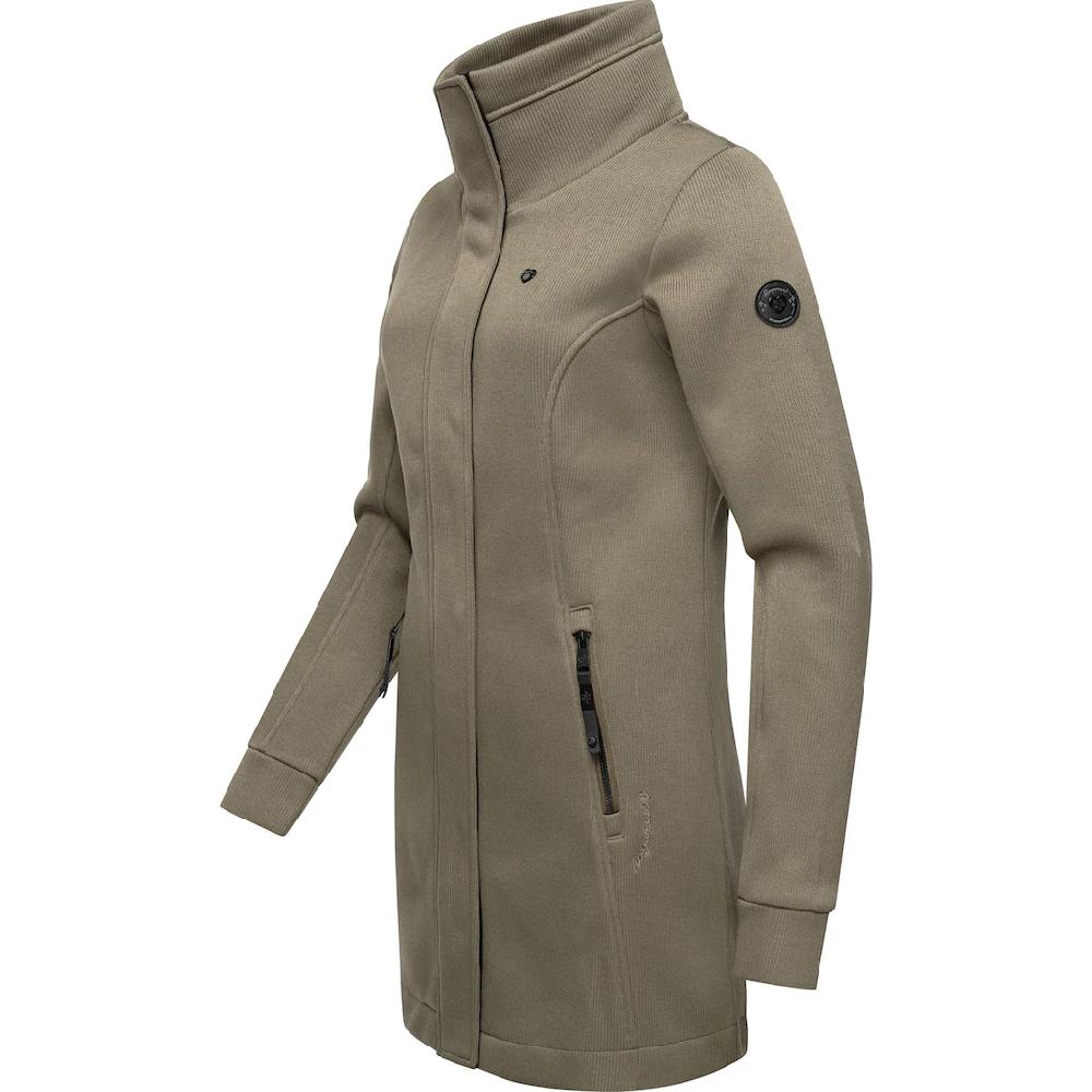 Ragwear Sweatjacke »Letrice Bonded« Elegante Zip-Jacke Mit Hohem Kragen In Feinstrickoptik