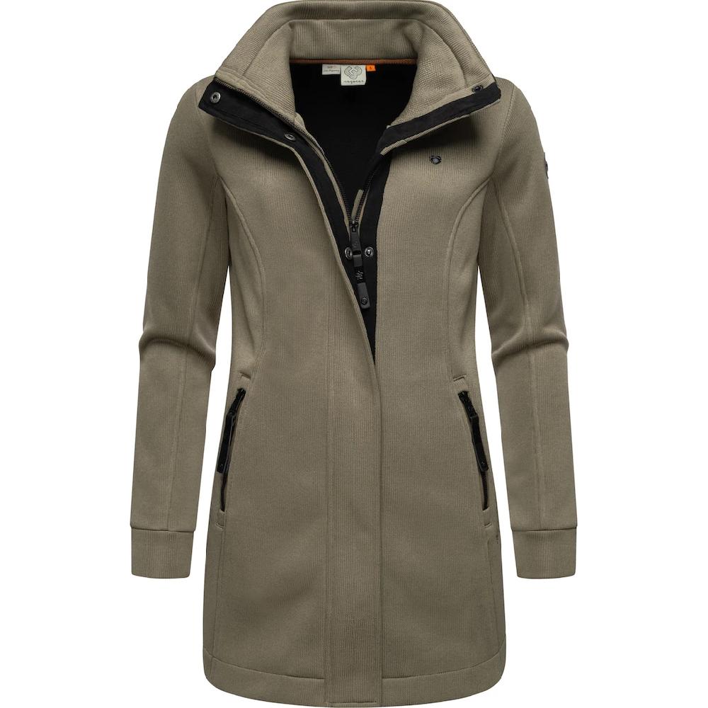 Ragwear Sweatjacke »Letrice Bonded« Elegante Zip-Jacke mit hohem Kragen in Feinstrickoptik