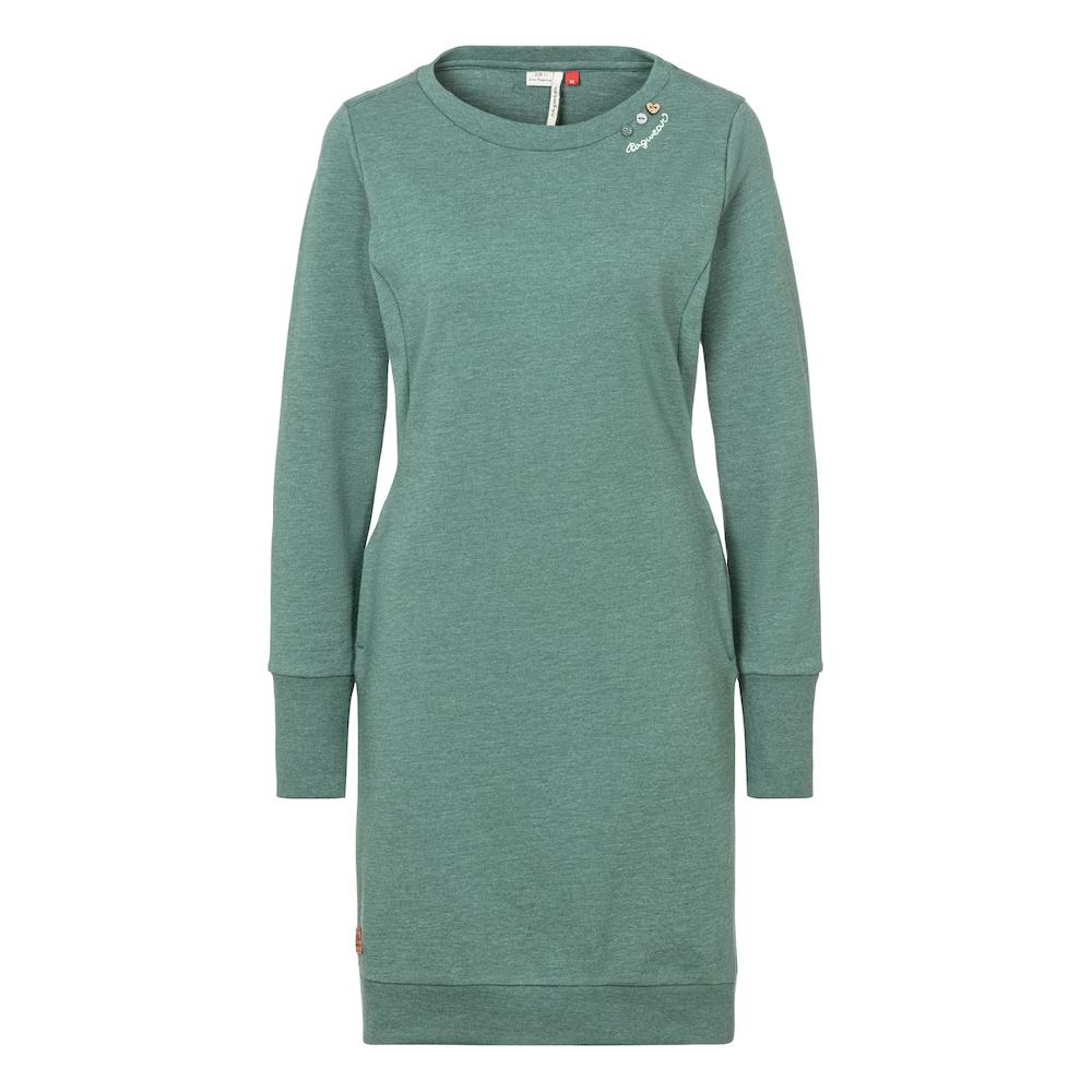Ragwear Sweatkleid »MENITA O« Mit Veganer 3 Knopf-Applikation