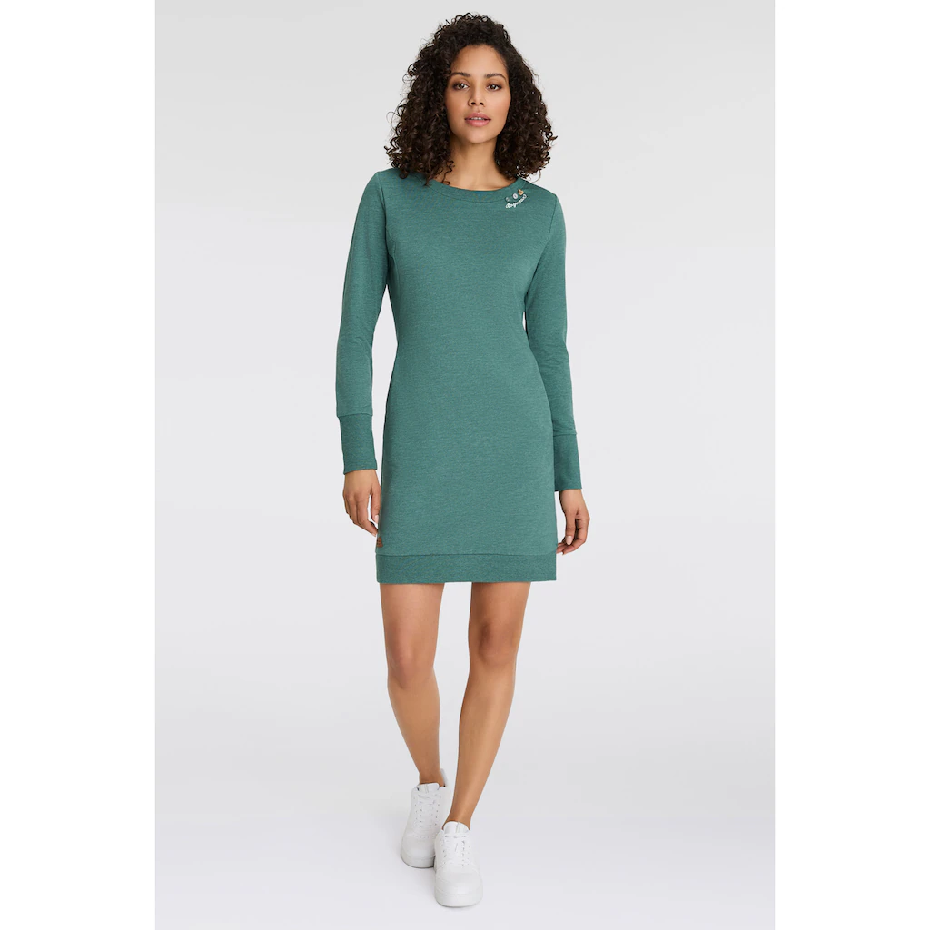 Ragwear Sweatkleid »MENITA O« mit veganer 3 Knopf-Applikation