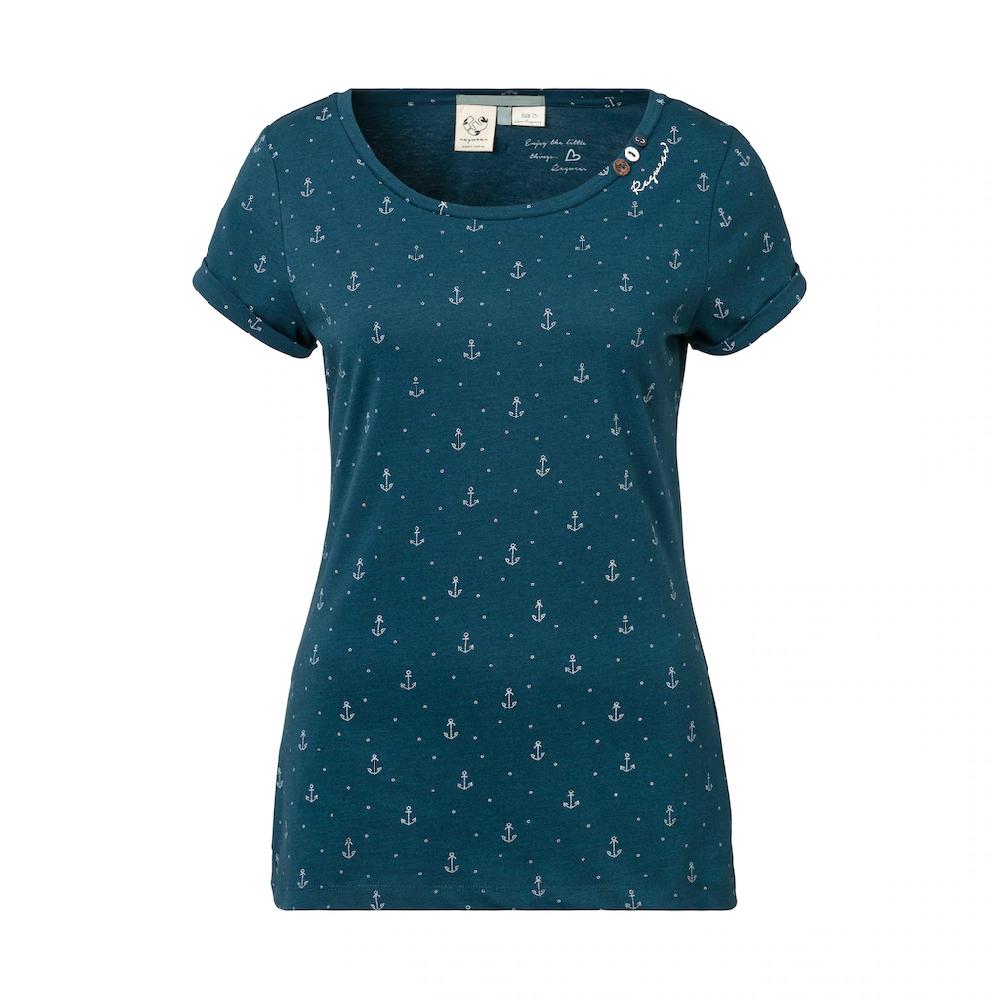 Ragwear T-Shirt »FLORAH A ORGANIC O« Mit Maritimen Anker-Allover-Druck