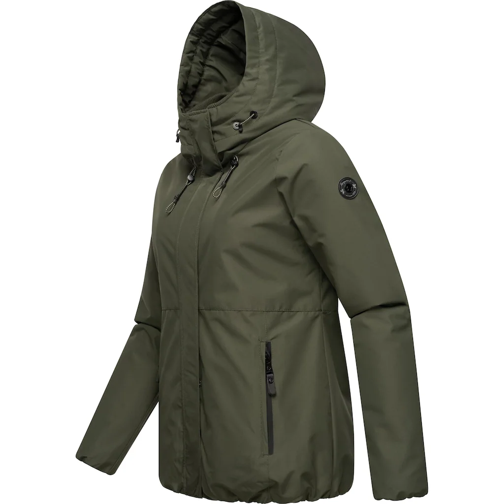 Ragwear Winterjacke »Sunniva« Mit Kapuze Wasserdichte Winter Damen Jacke Mit Teddyfell-Innenfutter
