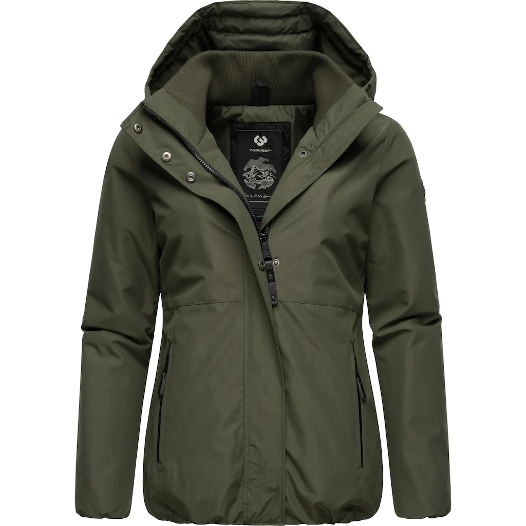 Ragwear Winterjacke »Sunniva« Mit Kapuze Wasserdichte Winter Damen Jacke Mit Teddyfell-Innenfutter