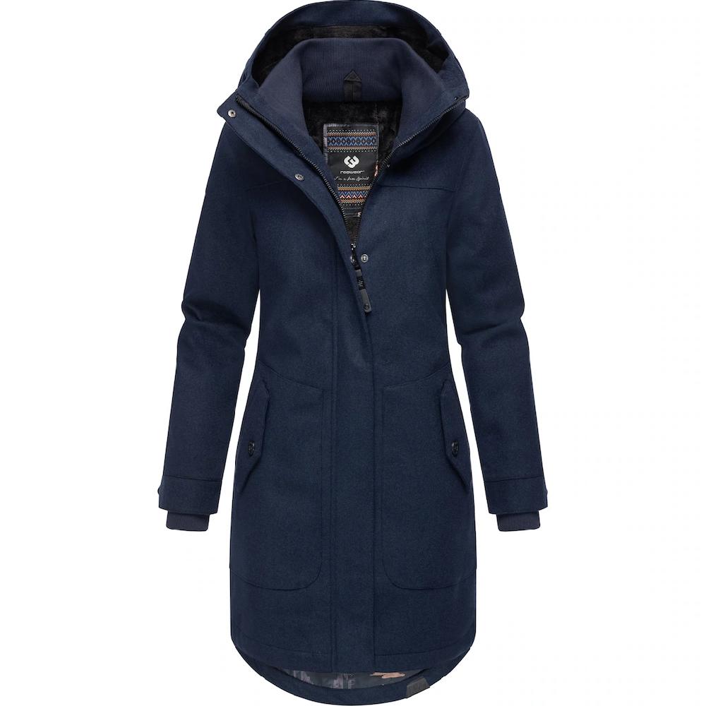Ragwear Wintermantel »Jannisa Coat« Klassischer Damen Kurzmantel mit Kapuze