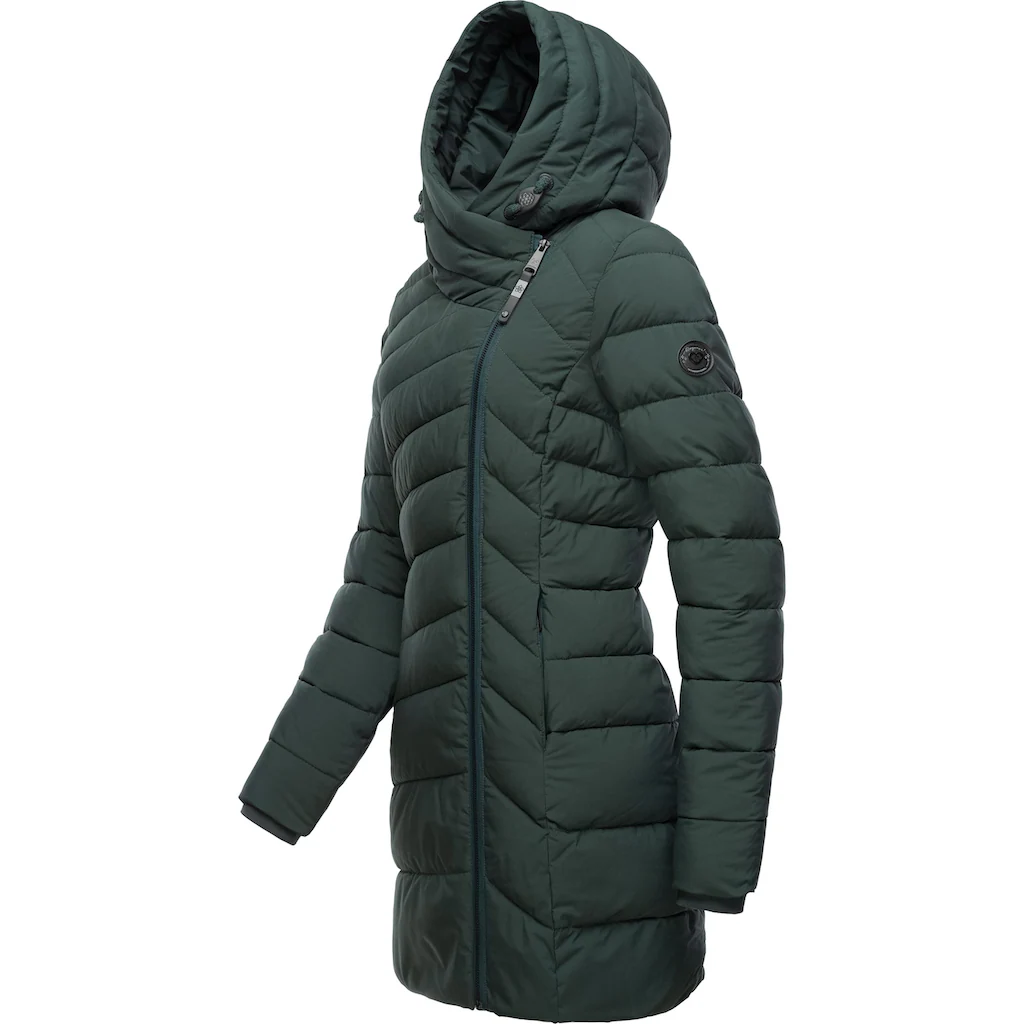 Ragwear Wintermantel »Teela« Wasserdichter Steppmantel Mit Hohem Kragen
