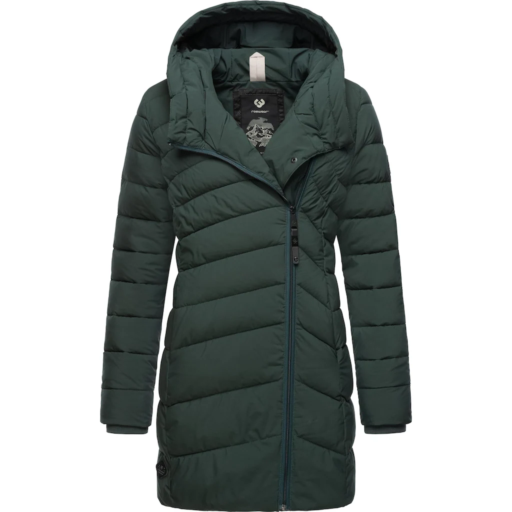 Ragwear Wintermantel »Teela« Wasserdichter Steppmantel Mit Hohem Kragen