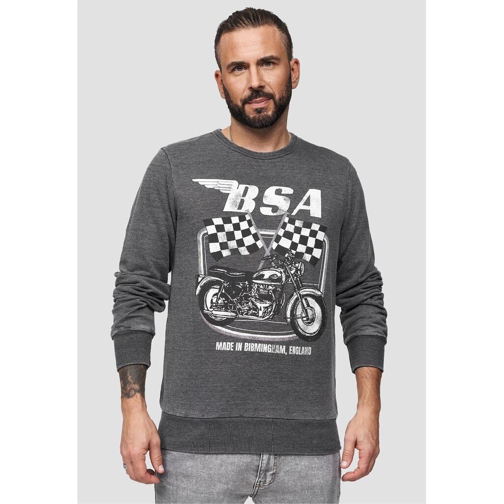Recovered Sweatshirt »BritishMotor Flag Charcoal Vintage« mit coolem Print im Vintage-Stil ▷ bestellen