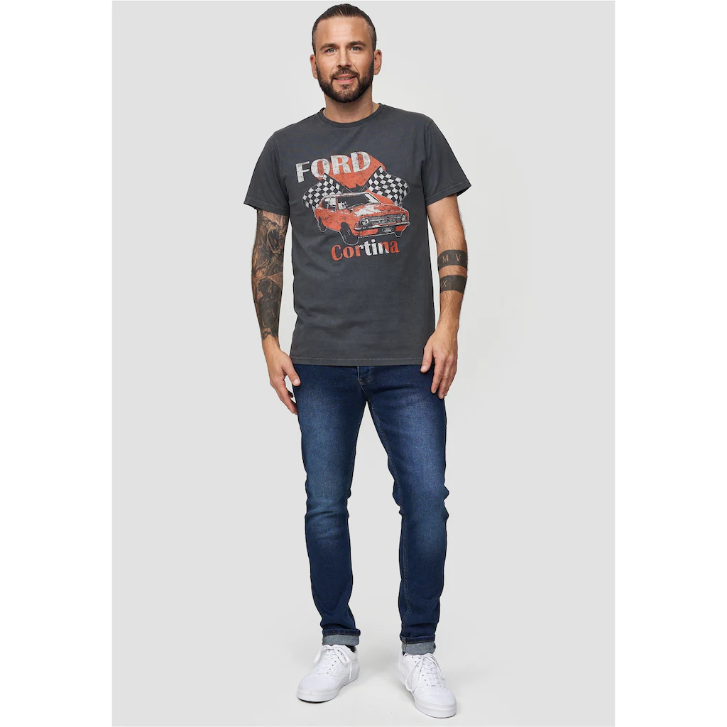 Recovered T-Shirt »Ford Vintage Cortina« Mit Frontprint Im Vintage-Design