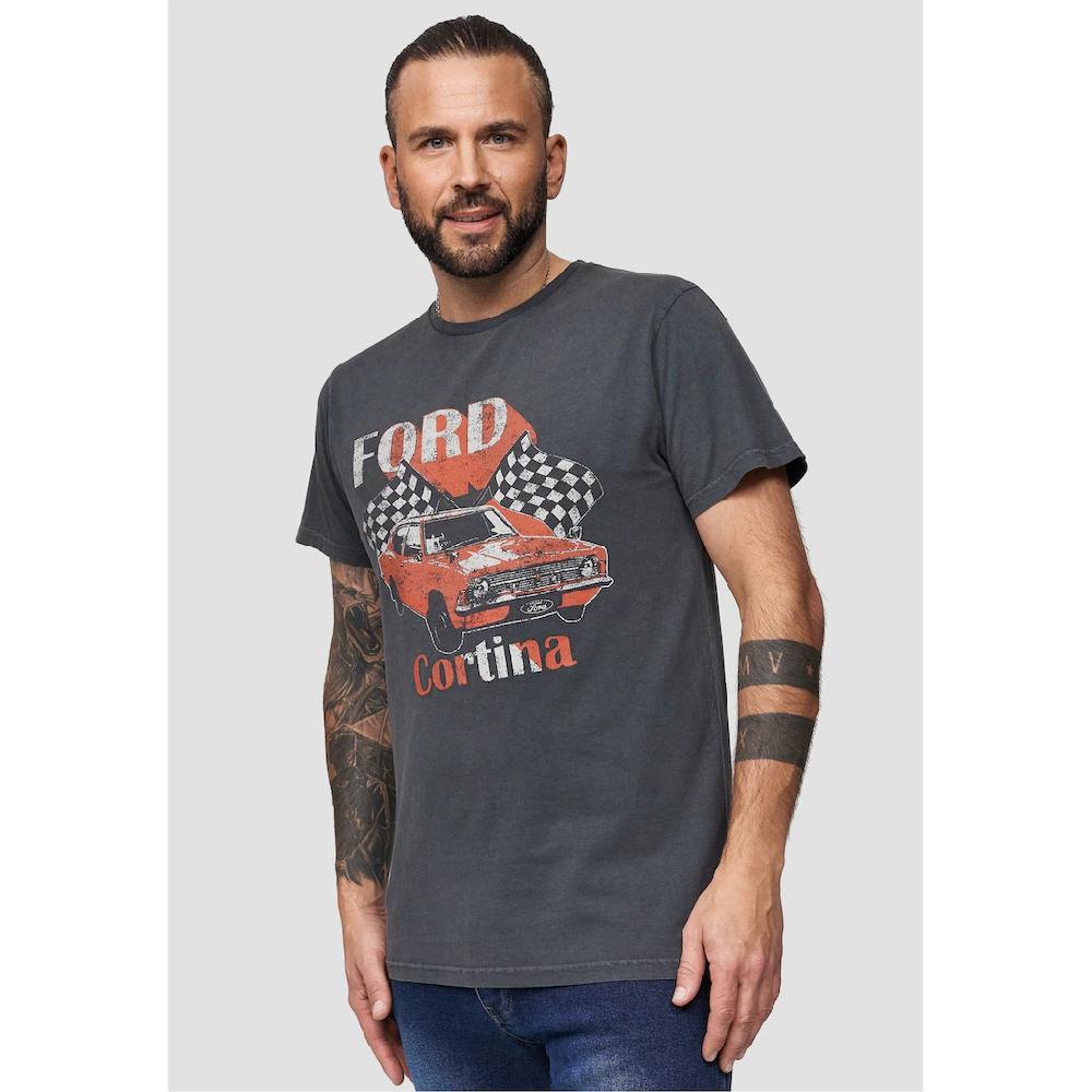 Recovered T-Shirt »Ford Vintage Cortina« Mit Frontprint Im Vintage-Design