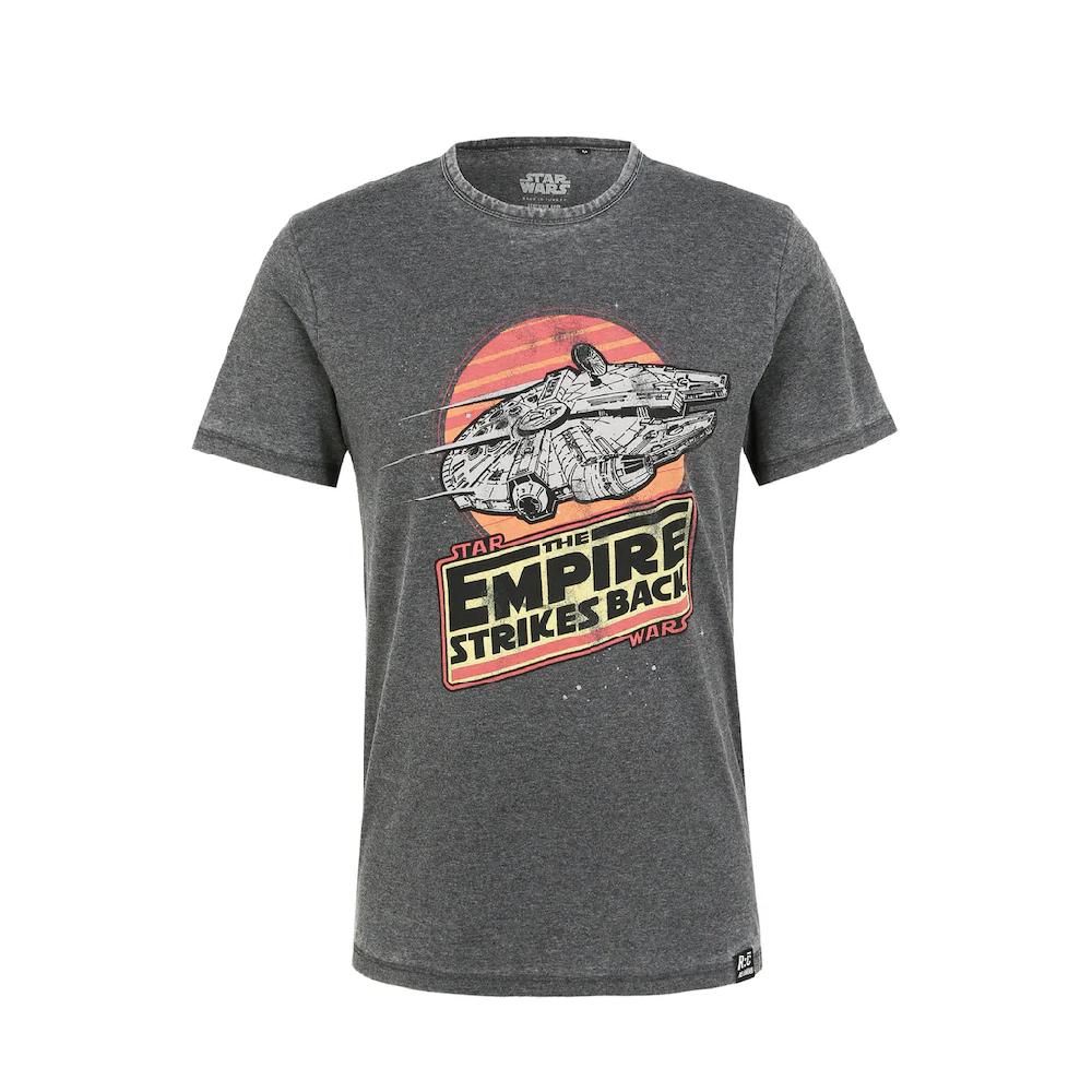 Recovered T-Shirt »Star Wars Empire Strikes Back Millenium Falcon« im zeitlosen Design ▷ bestellen