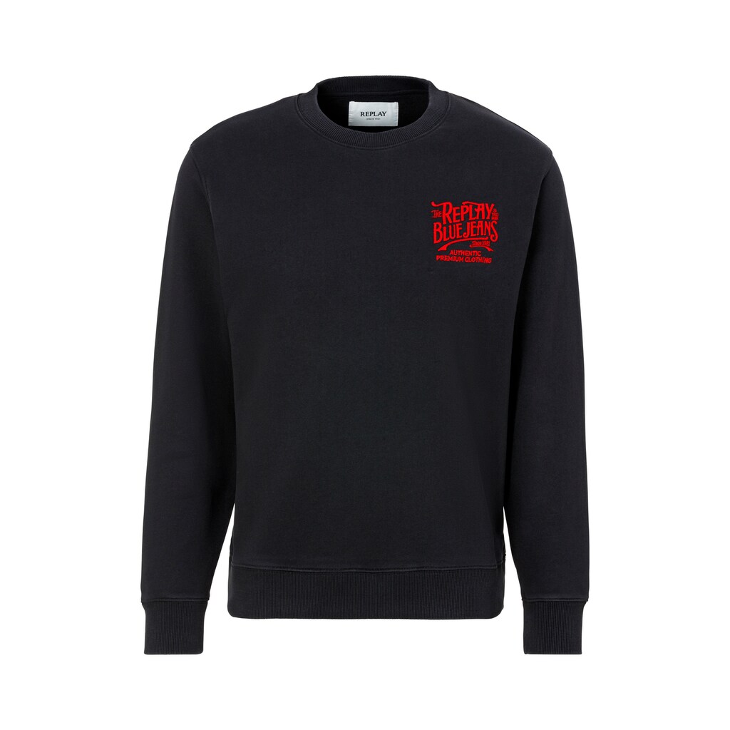 Replay Sweatshirt mit Stickerei auf der Brust ▷ bestellen