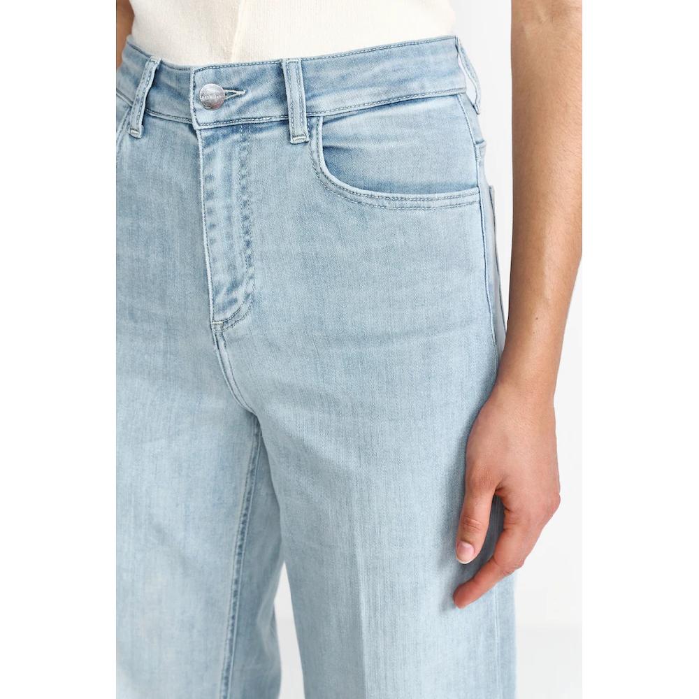 RICHROYAL 7/8-Jeans Culotte Light Blue Satin Denim
