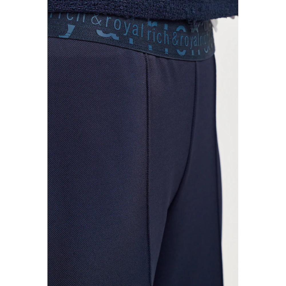 RICHROYAL Bügelfaltenhose Unechte Leistentaschen Hinten; Mit Elastischem Bund