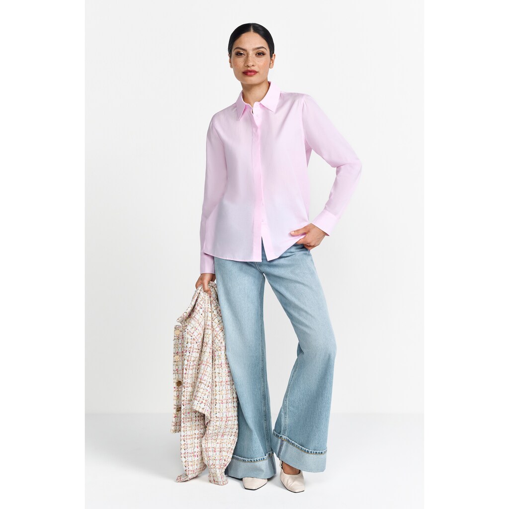 RICHROYAL Klassische Bluse Mit Markenlabel Am Rücken