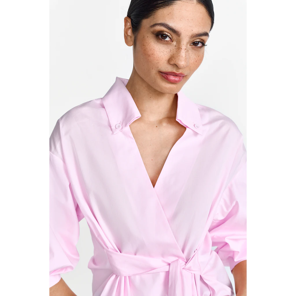 RICHROYAL Klassische Bluse Mit überschnittener Schulter Und Button-Down-Kragen