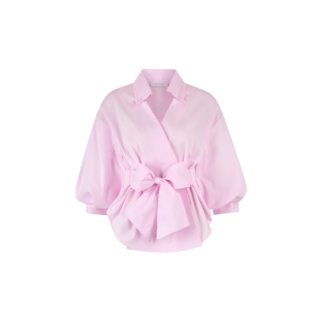 RICHROYAL Klassische Bluse Mit überschnittener Schulter Und Button-Down-Kragen