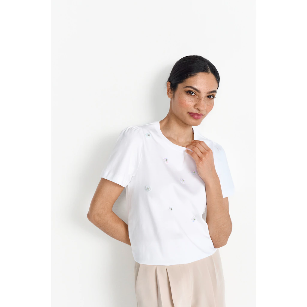 RICHROYAL Kurzarmshirt Mit Rundhalsausschnitt