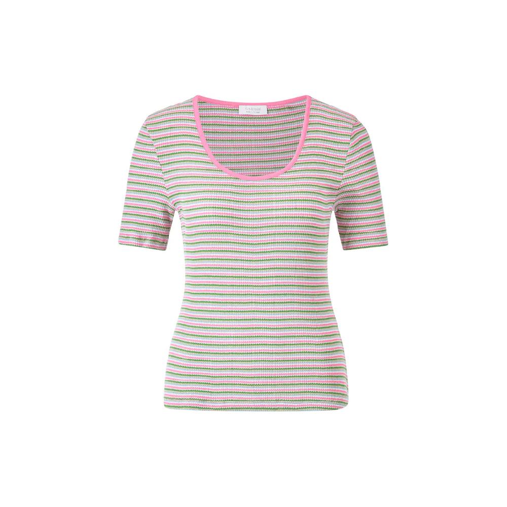 RICHROYAL Kurzarmshirt Mit Tiefem Rundhalsausschnitt