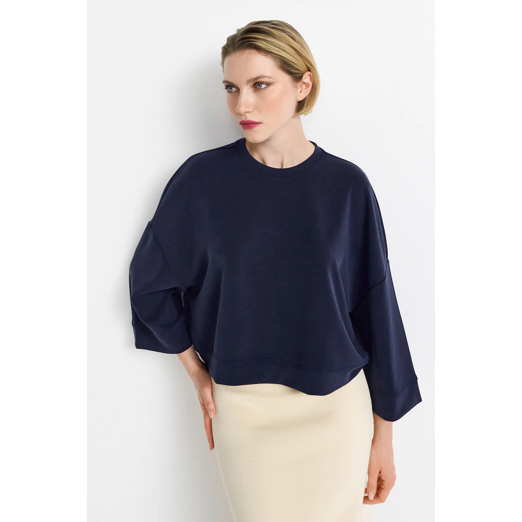 RICHROYAL Kurzarmshirt »Tencel peached Shirt« modische Kurzarmsweatshirt
