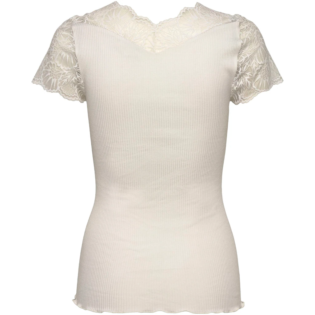 Rosemunde T-Shirt Wunderschöner Elastischer Vintage-Spitzenbesatz