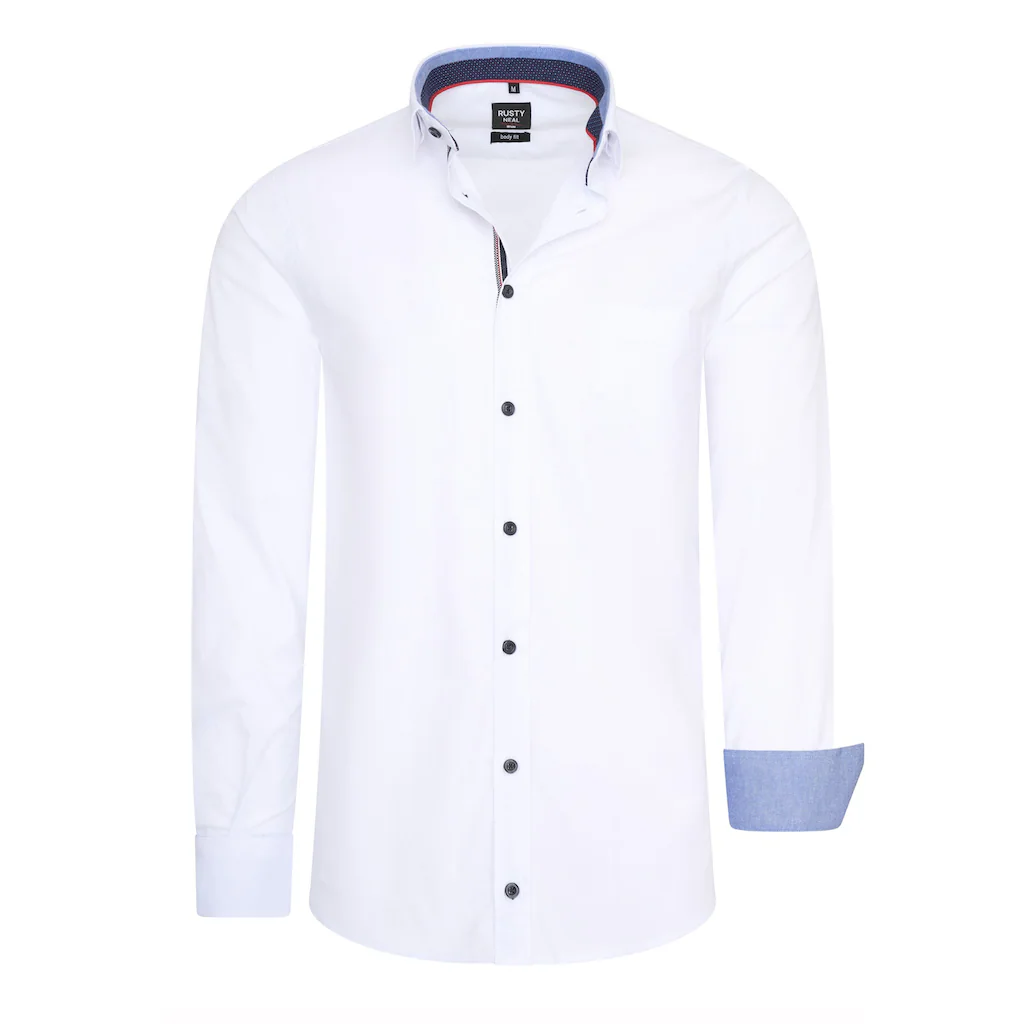 Rusty Neal Langarmhemd im trendigen Kontrast-Design ▷ bestellen