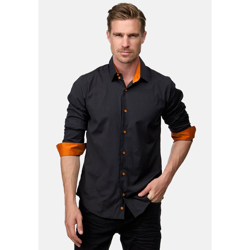 Rusty Neal Langarmhemd »Langarm« Im Slim-Fit Geschnitten ▷ Bestellen