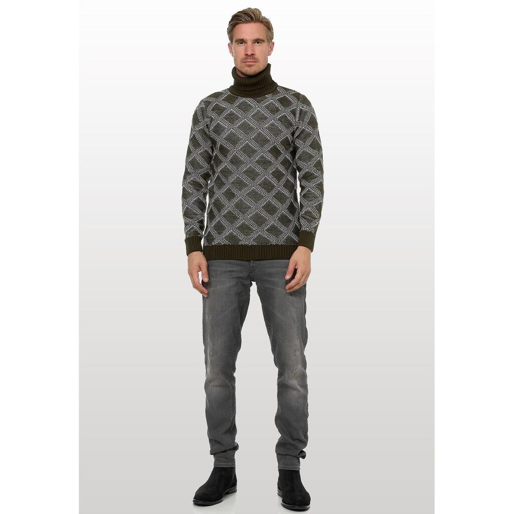 Rusty Neal Rollkragenpullover Mit Stylischem Karo-Muster ▷ Bestellen