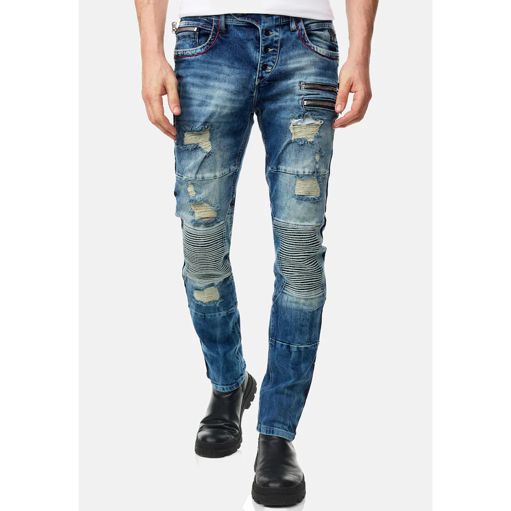 Rusty Neal Slim-fit-Jeans »MISATO« im modischen Used-Look ▷ bestellen