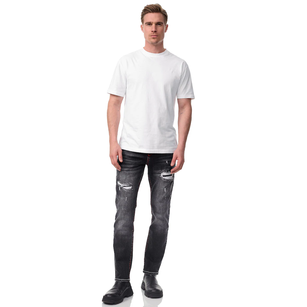 Rusty Neal Straight-Jeans »ODAR« Mit Farblich Abgesetzten Ziernähten ▷ Kaufen
