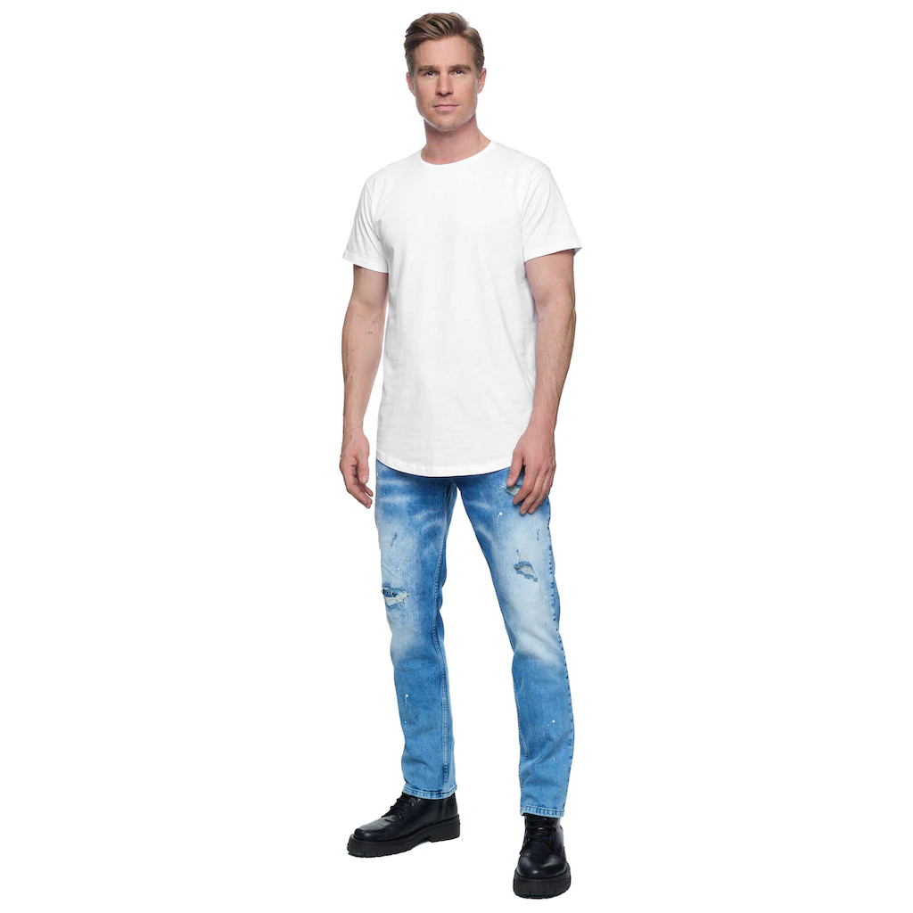 Rusty Neal Straight-Jeans »YOKOTE« Mit Farblich Abgesetzten Details ▷ Für