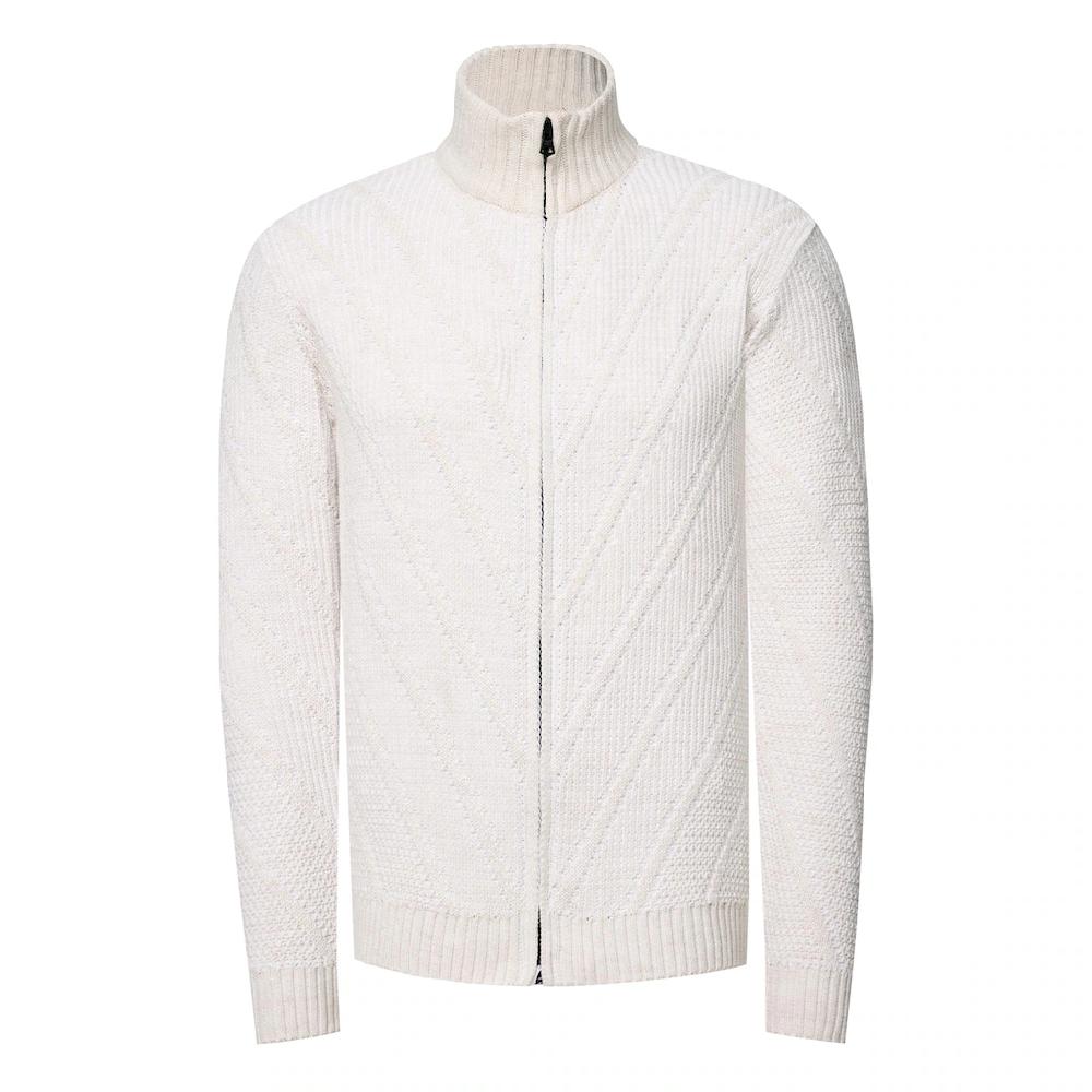 Rusty Neal Strickjacke Mit Stehkragen Und Durchgehendem Reißverschluss ▷ Für