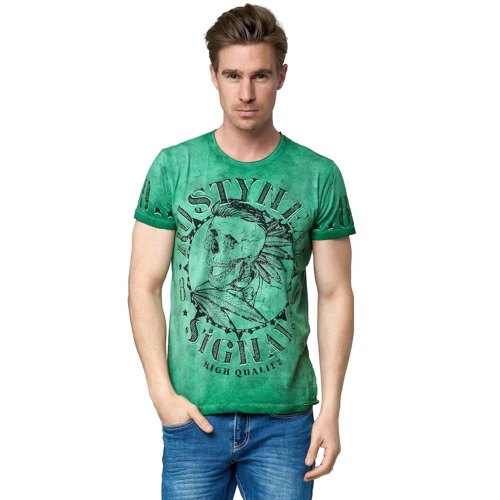 Rusty Neal T-Shirt mit stylischem Totenkopf-Print ▷ kaufen