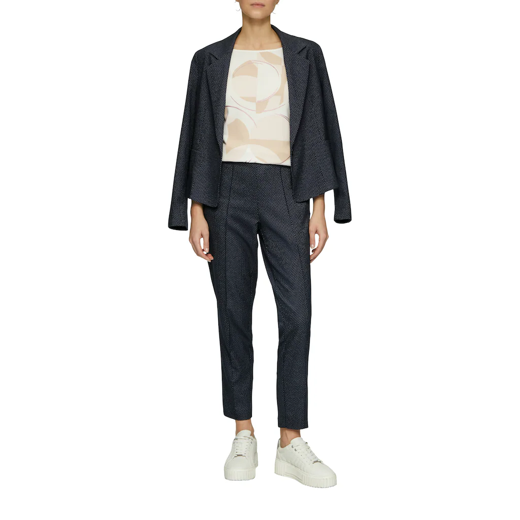 S.Oliver BLACK LABEL Jackenblazer Gepunktet Mit 1-Knopfverschluss Und Taschen