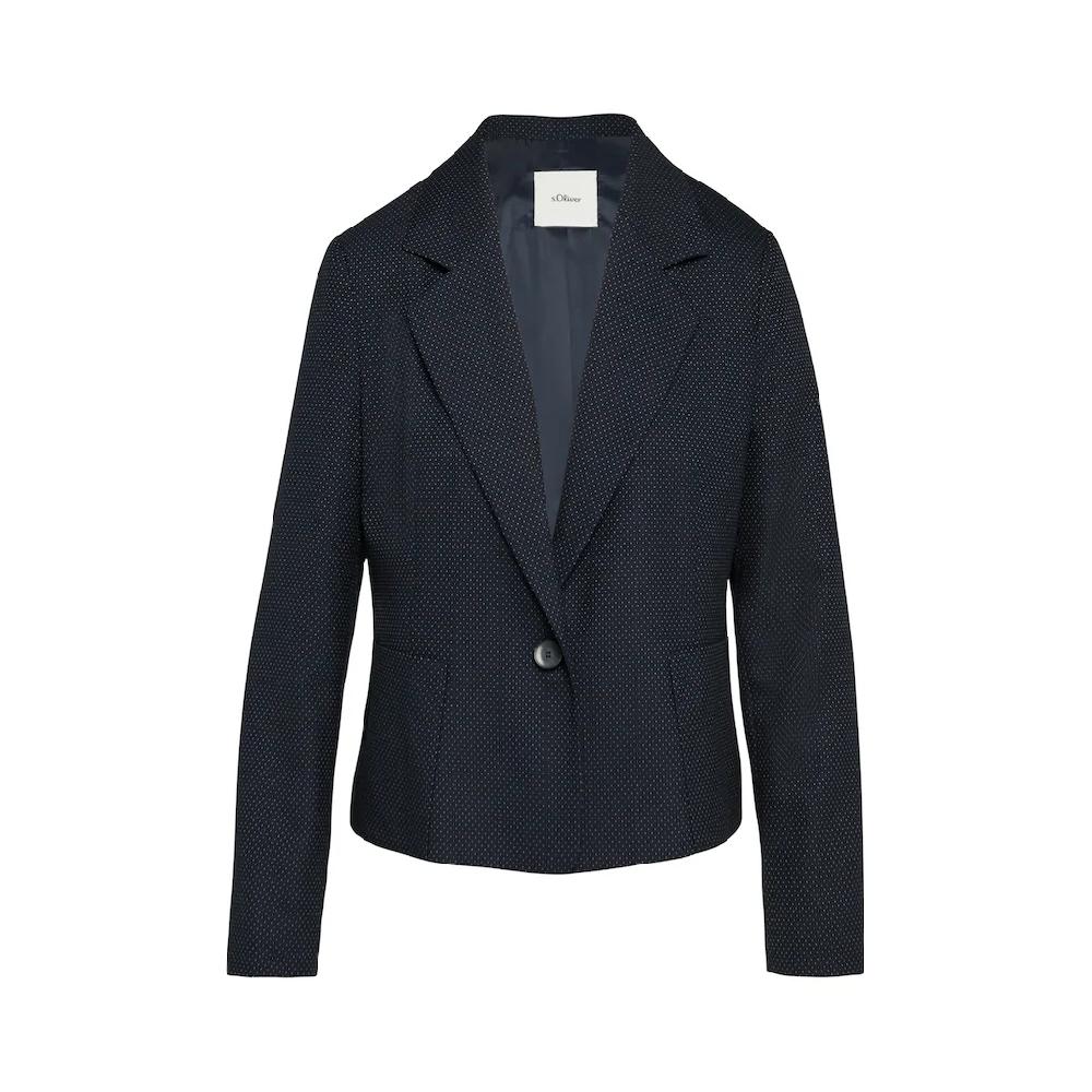S.Oliver BLACK LABEL Jackenblazer Gepunktet Mit 1-Knopfverschluss Und Taschen