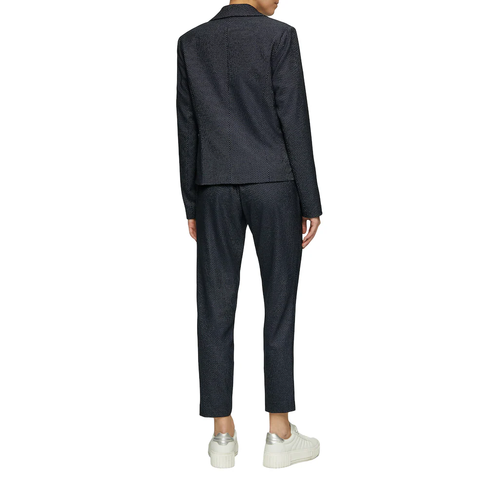 S.Oliver BLACK LABEL Jackenblazer Gepunktet Mit 1-Knopfverschluss Und Taschen