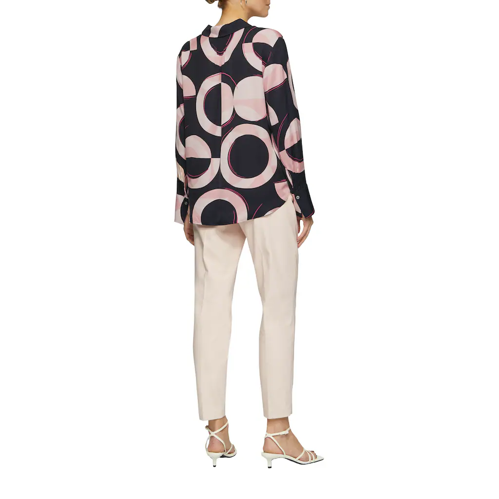 S.Oliver BLACK LABEL Langarmbluse Mit Grafischem Muster
