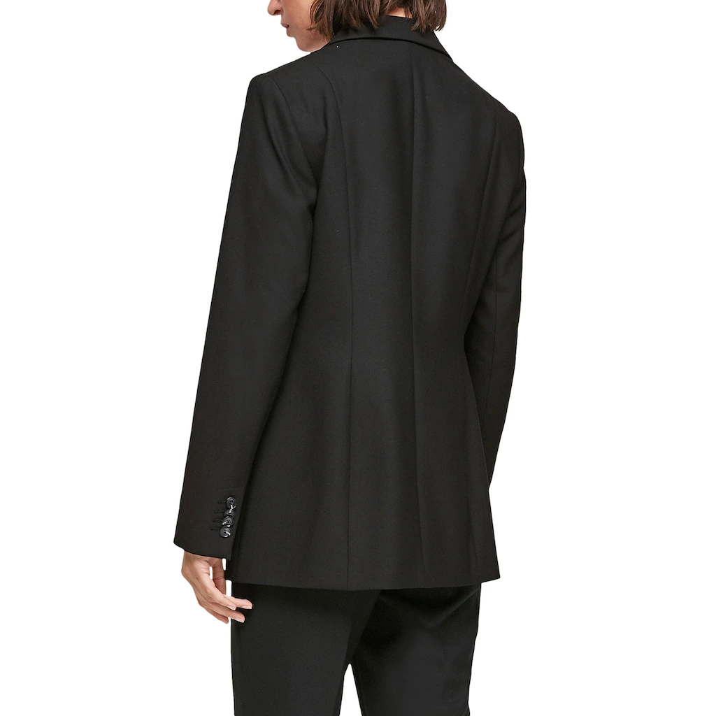 S.Oliver BLACK LABEL Longblazer Mit Extravaganten 4-Knopf-Manschetten An Den Ärmeln