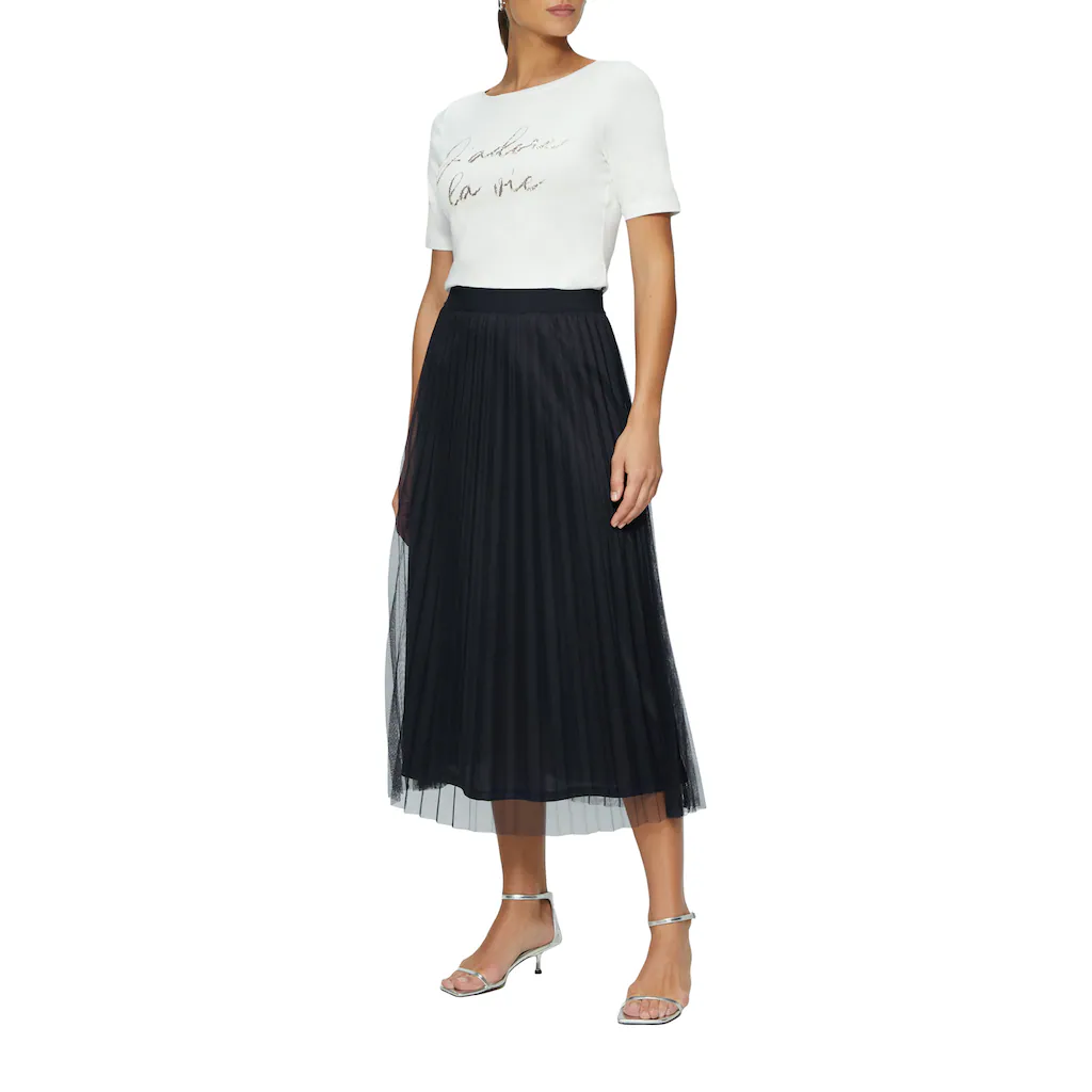 S.Oliver BLACK LABEL Midirock Aus Plissiertem Mesh