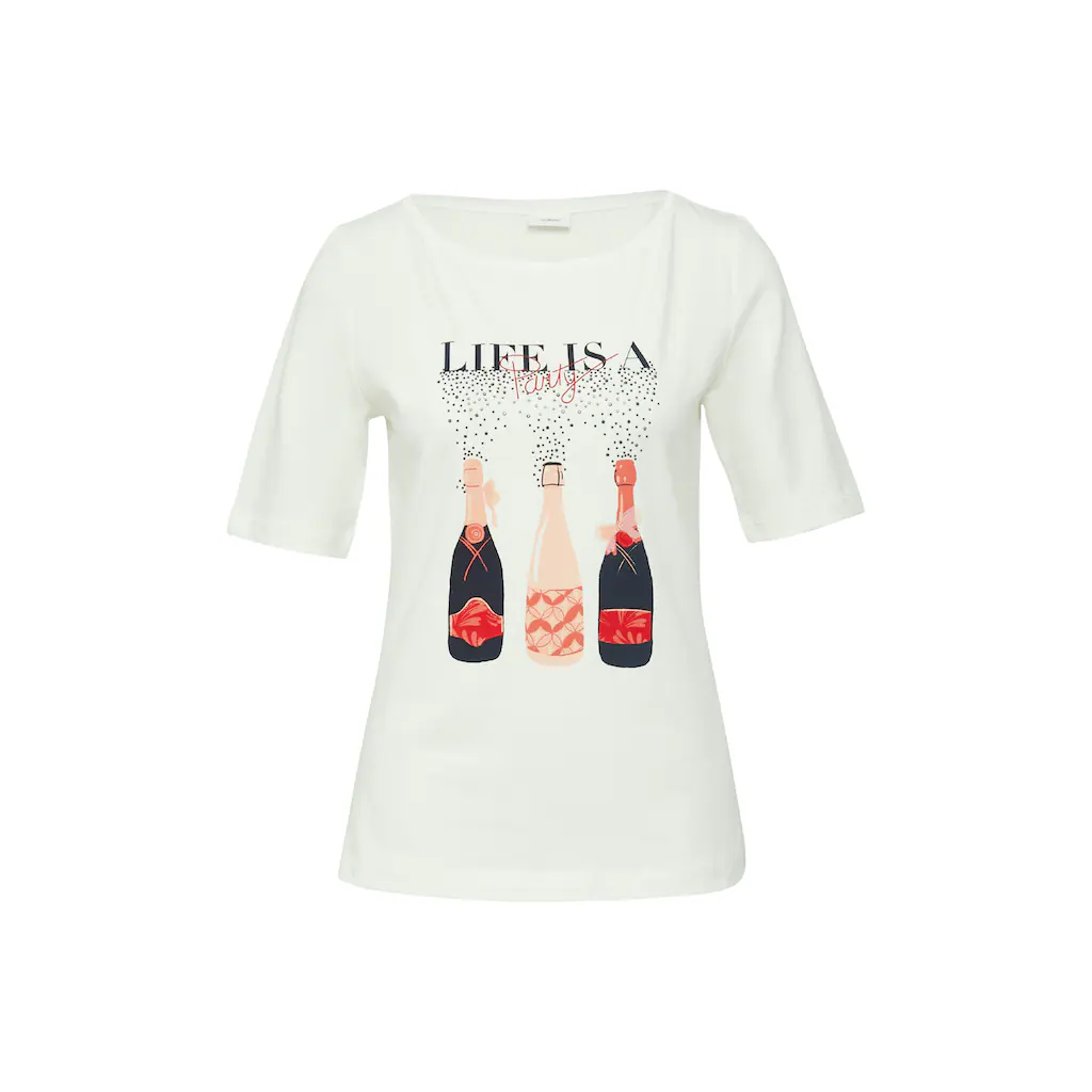 s.Oliver BLACK LABEL Print-Shirt mit Stretch