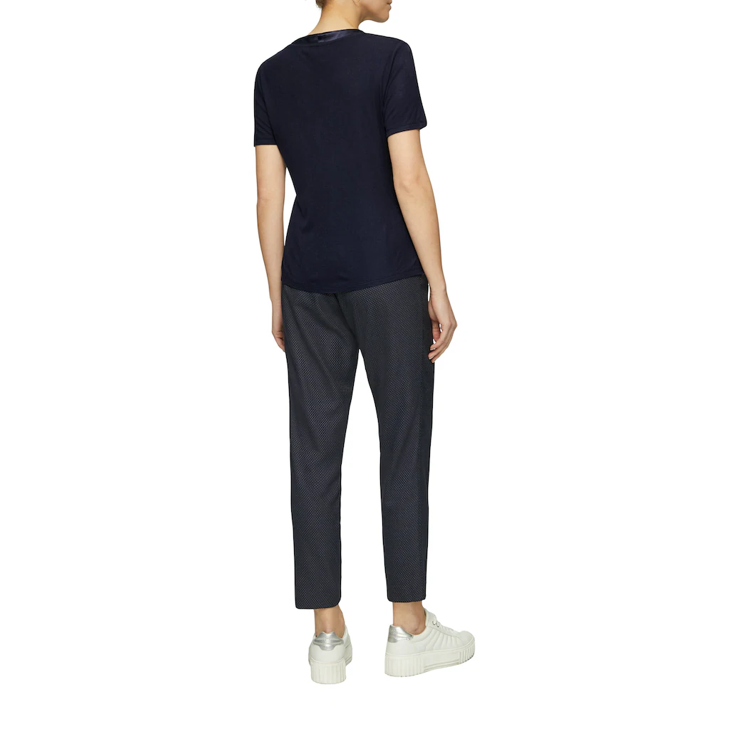 S.Oliver BLACK LABEL T-Shirt Mit Satiniertem V-Ausschnitt