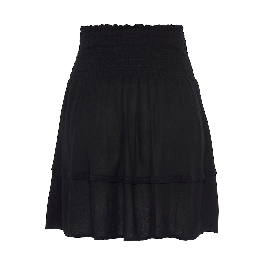 S.Oliver Crinklerock Mit Volant Und Extrabreitem Bund Kurzer Rock Sommerrock