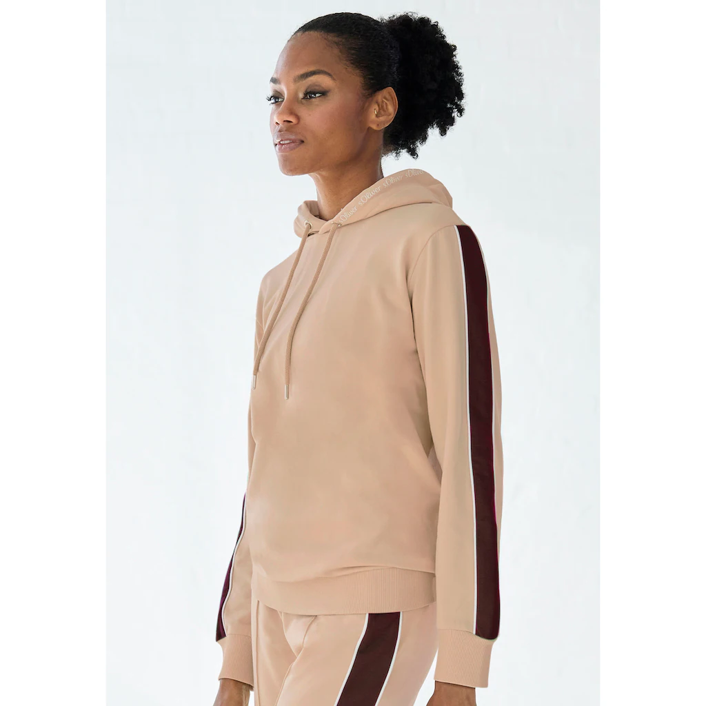 s.Oliver Hoodie mit Kontrast Einsätzen Loungewear