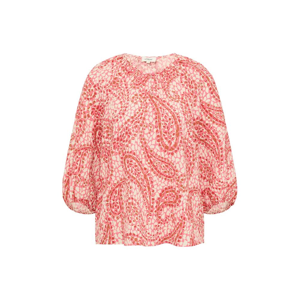 S.Oliver Klassische Bluse Mit All-Over Print