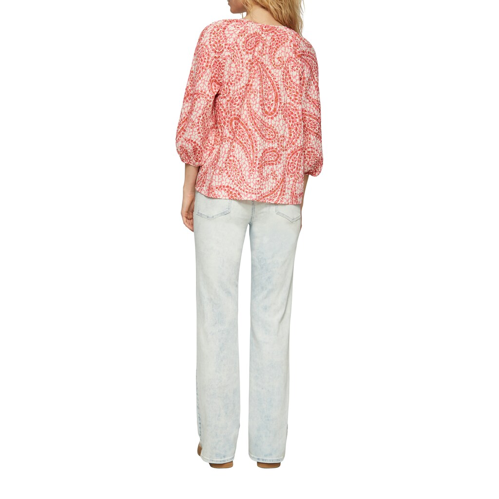S.Oliver Klassische Bluse Mit All-Over Print